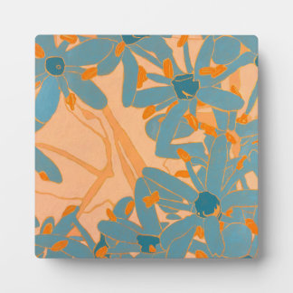 Contemporary Leaf Design in Peach Plaque