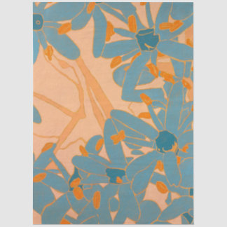 Contemporary Leaf Design in Peach Tissue Paper