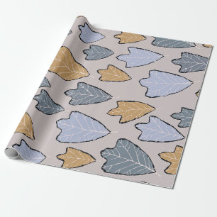 Contemporary Leaves Pattern Wrapping Paper