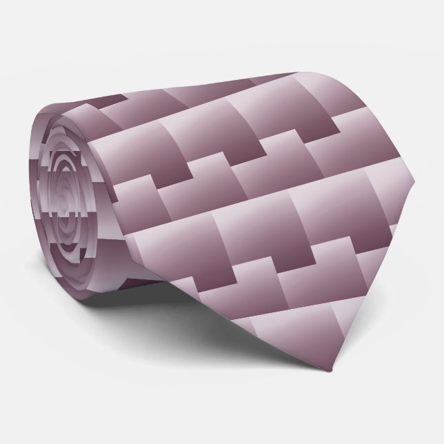 Contemporary Light Plum Red Pattern  Tie (Rolled)