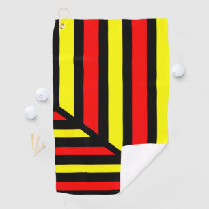 Contemporary Line Art Festive Golf Towel