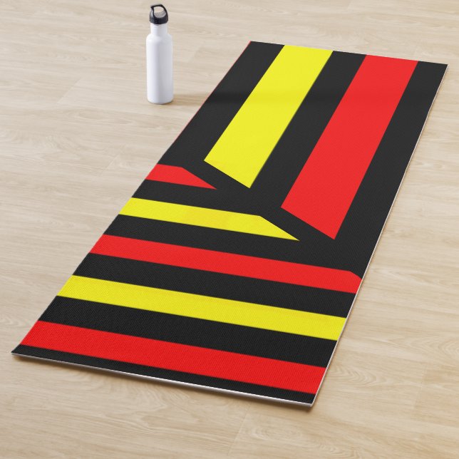Contemporary Line Art Festive Yoga Mat