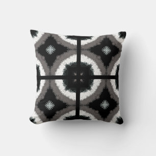 Contemporary Lined Pillow-Black and Whit Cushion
