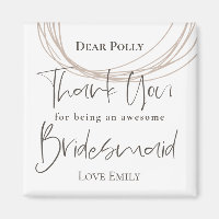 Contemporary Lines Thank You Bridesmaid Gift
