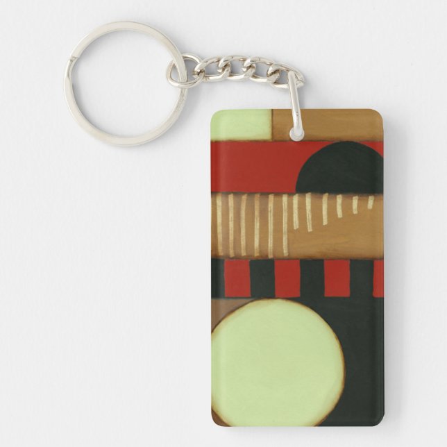 Contemporary Loft Style Panelled Painting Key Ring (Front)