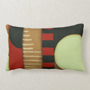 Contemporary Loft Style Panelled Painting Lumbar Cushion