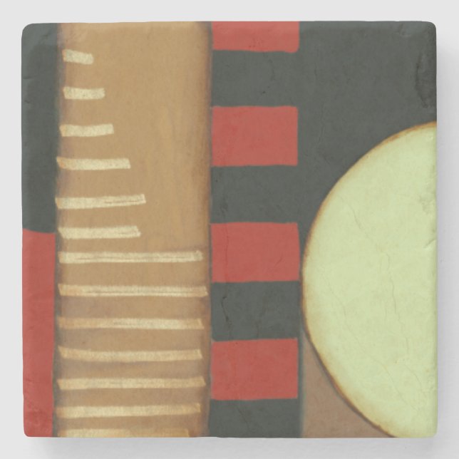 Contemporary Loft Style Panelled Painting Stone Coaster (Front)