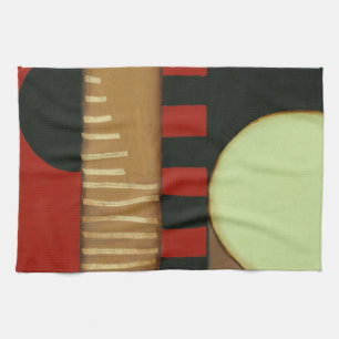Contemporary Loft Style Panelled Painting Tea Towel