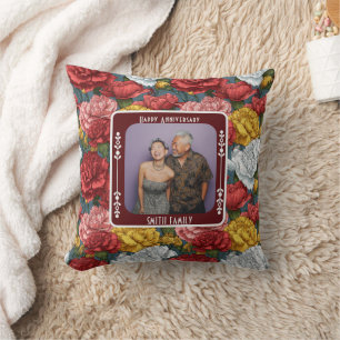Contemporary Lovebird 1St Anniversary Throw Pillow