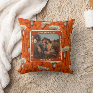 Contemporary Lovebird 5Th Anniversary Throw Pillow