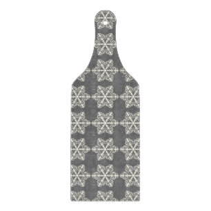 Contemporary Mandala Pattern Slate Grey Cutting Board