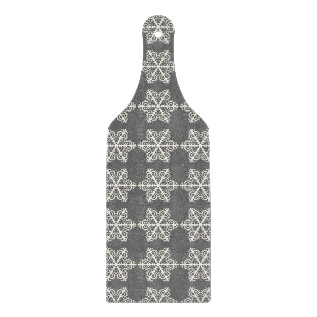 Contemporary Mandala Pattern | Slate Grey Cutting Board (Front)
