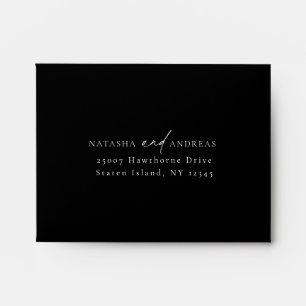Contemporary Minimalist Wedding RSVP Envelope