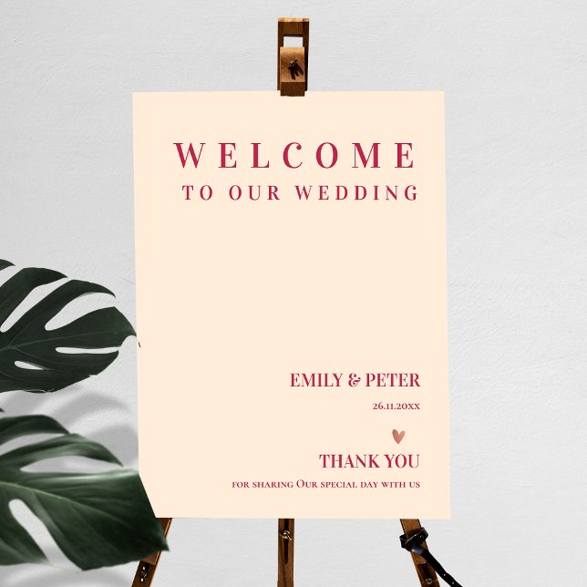  Contemporary  Minimalist welcome To Our Wedding Poster (Creator Uploaded)