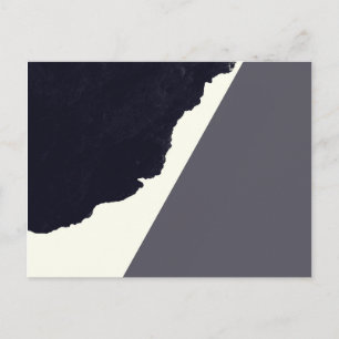 Contemporary Minimalistic Black and White Art Postcard