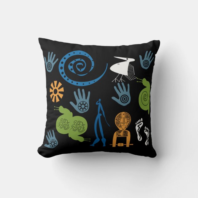 Contemporary Modern Abstract African art Cushion (Front)