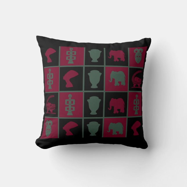 Contemporary Modern Abstract African art Cushion (Front)