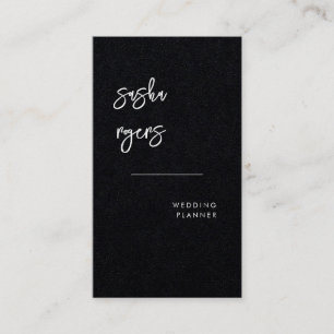 Contemporary Modern Black Business Card