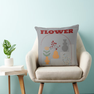 Contemporary Modern Boho Grey Cushion
