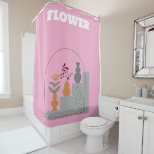 Contemporary Modern Boho Shower Curtain