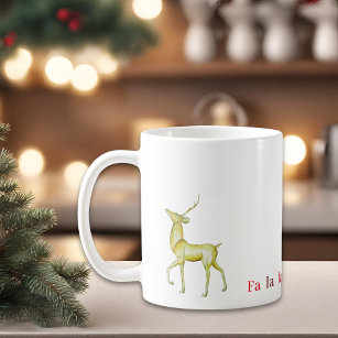 Contemporary Modern Minimalist Reindeer  Coffee Mug