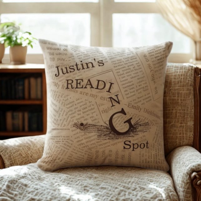Contemporary Modern Minimalist Typography Name  Cushion (Creator Uploaded)