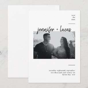 Contemporary Modern Photo Save the date Invitation