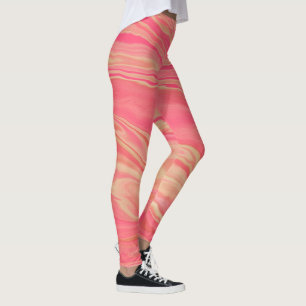 Contemporary Modern Pink Yoga Leggings