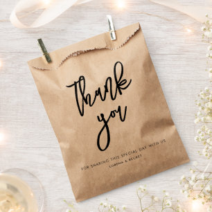 Contemporary modern wedding favour bag