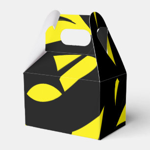 Contemporary Modern Yellow / Black  Favour Box