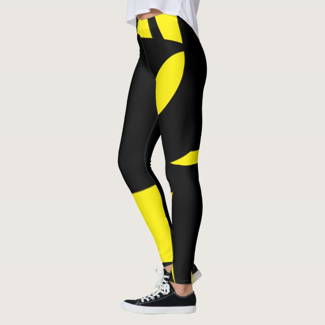 Contemporary Modern Yellow / Black  Leggings (Left)