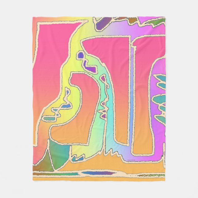 Contemporary Mosaic  Fleece Blanket (Front)