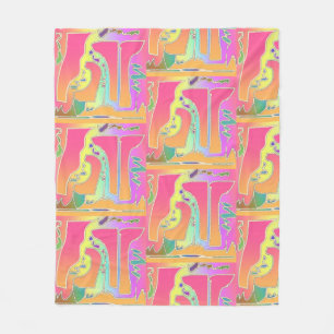 Contemporary Mosaic Mix Fleece Blanket
