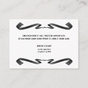 Contemporary Movie Fan Wedding Invitation Insert