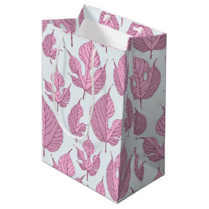 Contemporary Mulberry Leaves Pattern Medium Gift B Bag