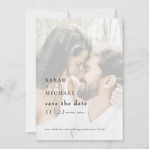 Contemporary Muted Photo Wedding Save The Date