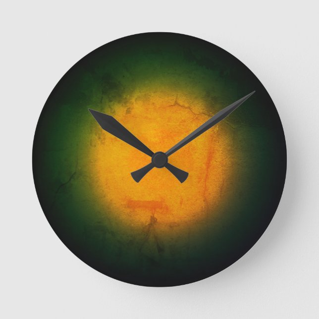 Contemporary Nature Abstract Artistic Round Clock (Front)
