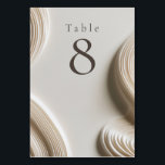 Contemporary off-white wedding  table number<br><div class="desc">Stylish table number card featuring a contemporary design with a simulated 3D effect of flowing abstract ivory or marble in soft off-white and cream colours. This elegant table number adds a touch of sophistication to your wedding reception,  seamlessly blending with your decor while guiding your guests to their seats.</div>