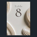 Contemporary off-white wedding  table number<br><div class="desc">Stylish table number card featuring a contemporary design with a simulated 3D effect of flowing abstract ivory or marble in soft off-white and cream colours. This elegant table number adds a touch of sophistication to your wedding reception,  seamlessly blending with your decor while guiding your guests to their seats.</div>