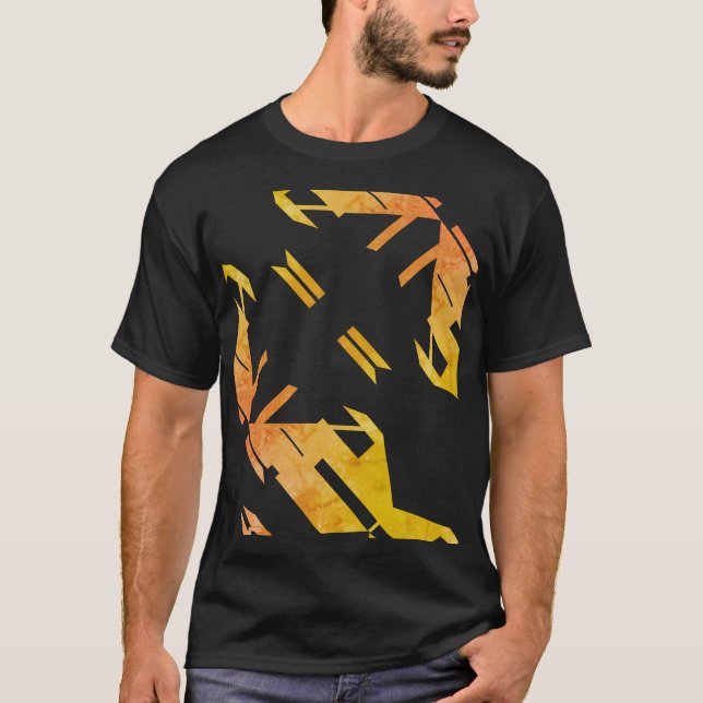 Contemporary Orange Southwest Art Look Abstract T-Shirt (Front)