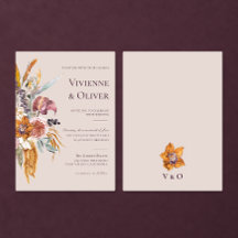 Contemporary Orchid Floral Wedding