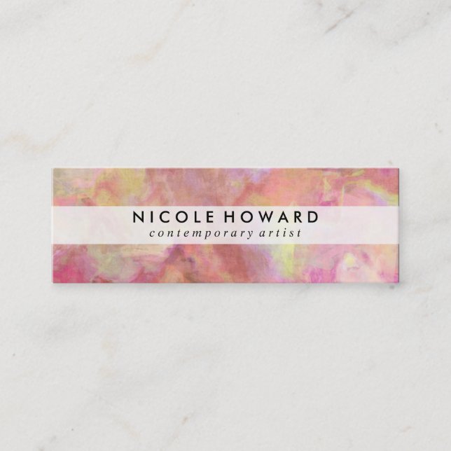 Contemporary Pattern Mini Business Card (Front)