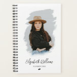Contemporary Personalised Brush Frame Photo Planne Planner<br><div class="desc">Modern and elegant design printed Contemporary Personalised Brush Frame Photo Planner that can be customised with your text. Please click the "Customise it" button and use our design tool to modify this template. Check out the Graphic Art Design store for other products that match this design!</div>
