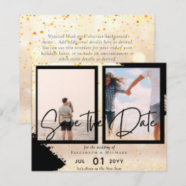 Contemporary Photo Save Dates Engagement 