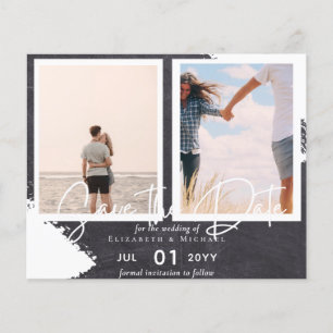 Contemporary Photo Save Dates Engagement  Flyer