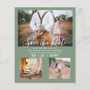 Contemporary Photo Save Dates Engagement  Flyer