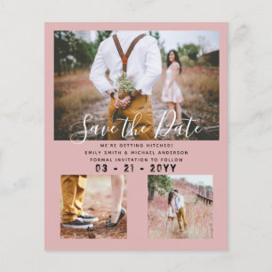 Contemporary Photo Save Dates Engagement  Flyer