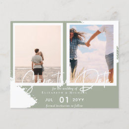Contemporary Photo Save Dates Engagement  Flyer