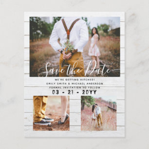 Contemporary Photo Save Dates Engagement  Flyer