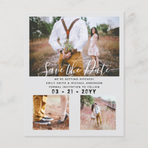 Contemporary Photo Save Dates Engagement  Flyer